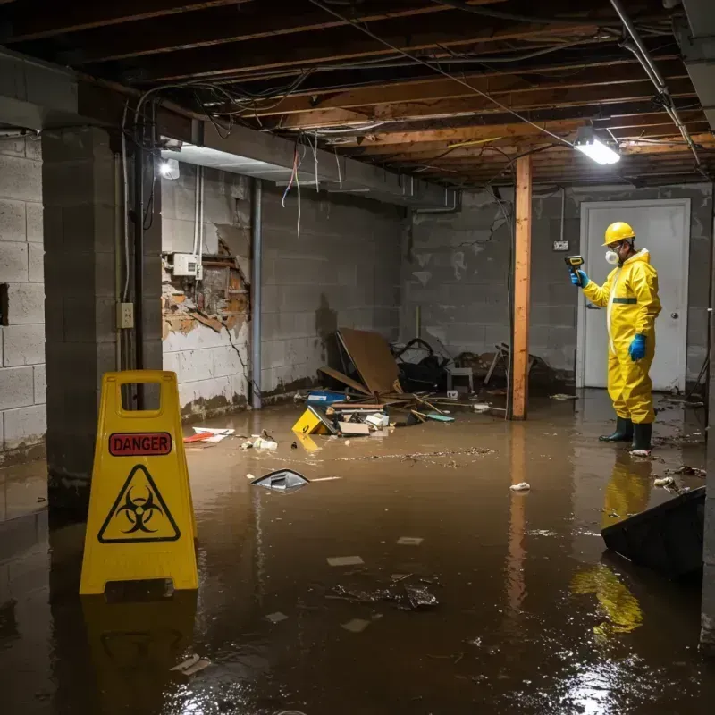 Flooded Basement Electrical Hazard in Wyndham, VA Property